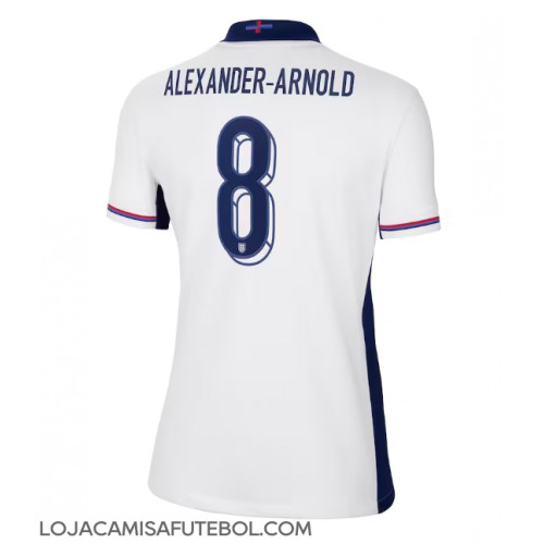 Camisa de Futebol Inglaterra Alexander-Arnold #8 Equipamento Principal Mulheres Europeu 2024 Manga Curta